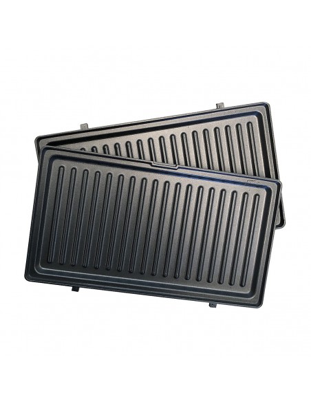 ΤΟΣΤΙΕΡΑ BLACK & INOX 2 ΘΕΣΕΩΝ 850w ΜΕ ΑΠΟΣΠΩΜΕΝΕΣ ΑΝΤΙΚΟΛΛΗΤΙΚΕΣ ΠΛΑΚΕΣ