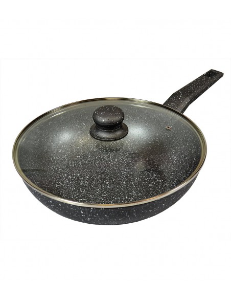 ΤΗΓΑΝΙ-WOK ΑΛΟΥΜΙΝΙΟΥ ΑΝΤΙΚΟΛΛΗΤΙΚΟ ΓΡΑΝΙΤΗΣ 28X8