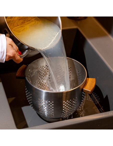 ΣΟΥΡΩΤΗΡΙ ΖΥΜΑΡΙΚΩΝ ALLURE ΑΝΟΞΕΙΔΩΤΟ 22cm ΜΕ ΞΥΛΙΝΕΣ ΛΑΒΕΣ